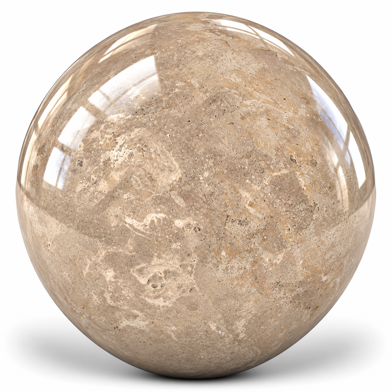 Warm Sand Fossil Grain Travertine Ceramic Texture 1