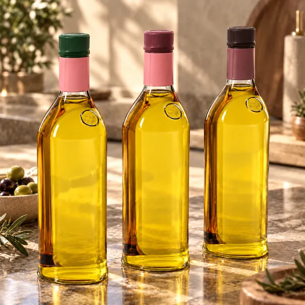Golden Liquid Glass Bottle Set 3D Model back
