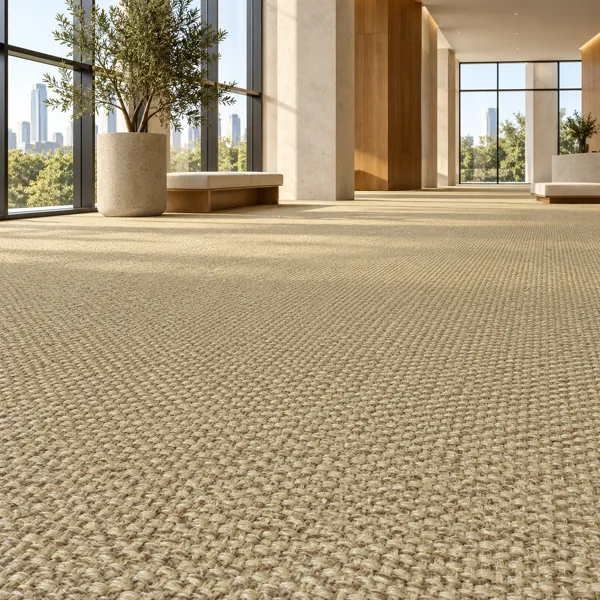 Light Beige Coarse Basket Weave Carpet Texture back