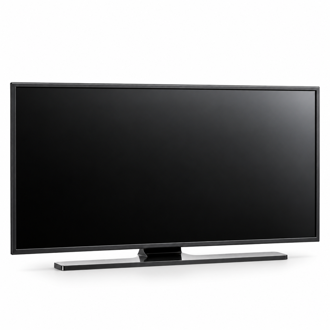 Black Slim Bezel TV with Bar Stand 3D Model