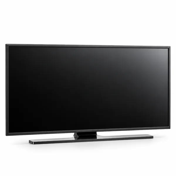 Black Slim Bezel TV with Bar Stand 3D Model