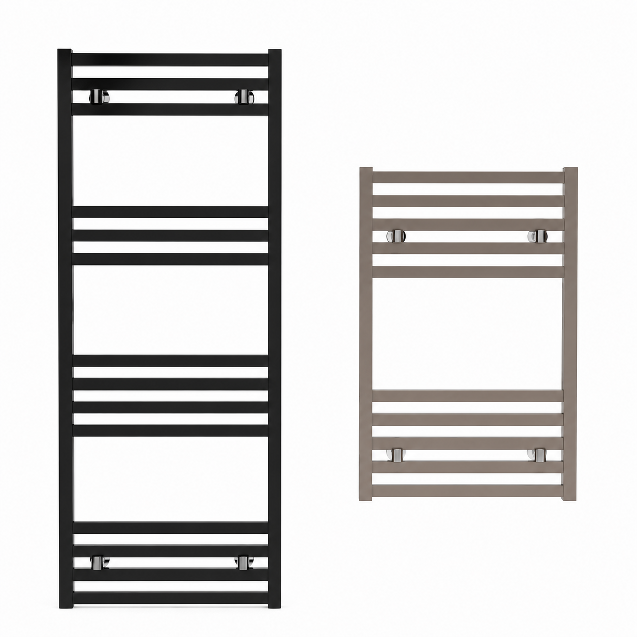 Black & Gray Ladder Towel Rail Set – Two Sizes 3D Model 3