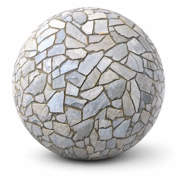 Pale Gray Irregular Flagstone Mosaic