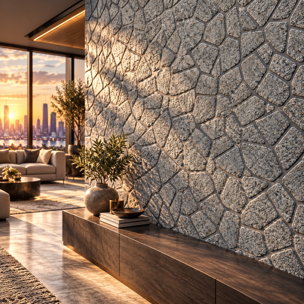 Cool Gray Irregular Mosaic Stone Paver Texture 2
