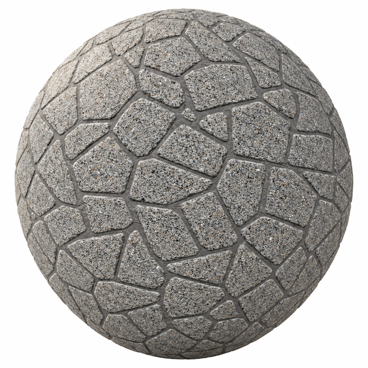 Cool Gray Irregular Mosaic Stone Paver Texture 1