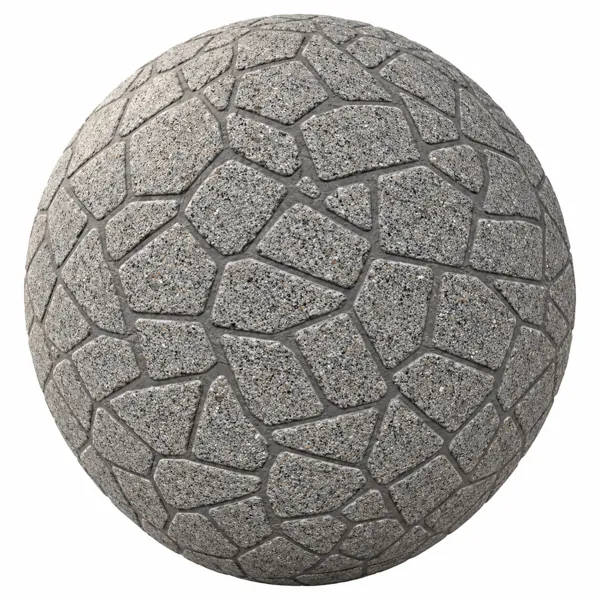 Cool Gray Irregular Mosaic Stone Paver Texture