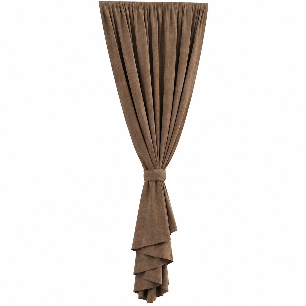 Tied Back Curtain Panels 3D Model 3