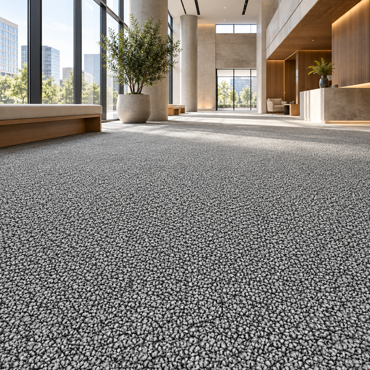 Gray Speckled Dense Loop Carpet Texture 2