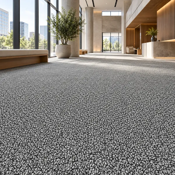 Gray Speckled Dense Loop Carpet Texture back