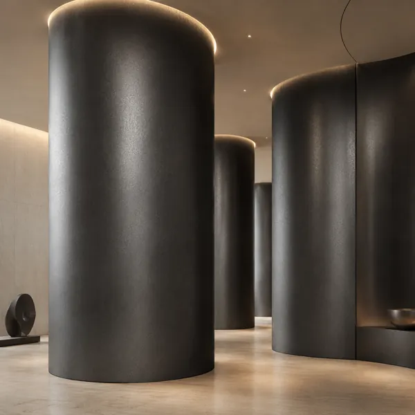 Dark Graphite Fine Grain Satin Metal Texture back