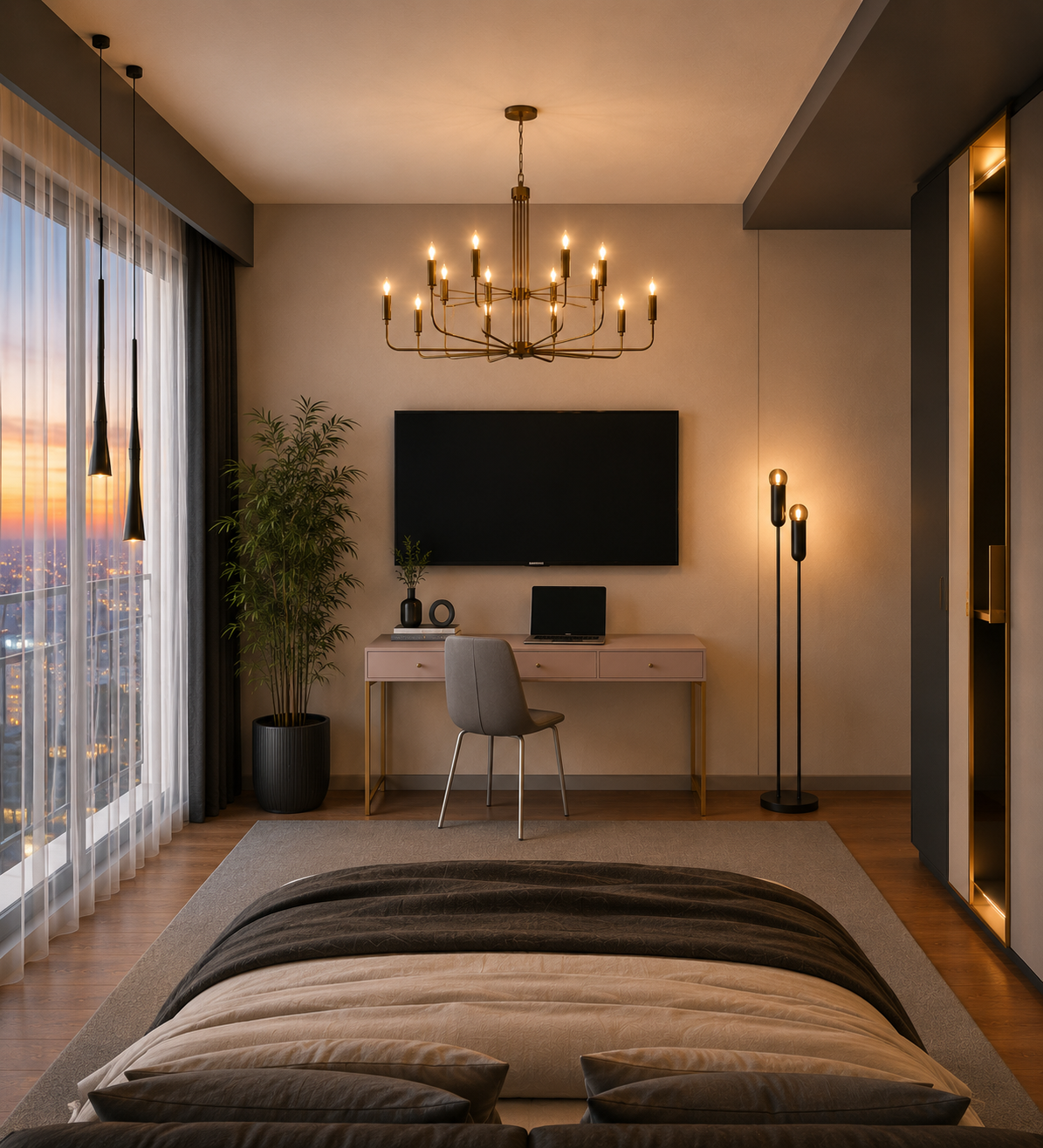 Luxury Bedroom 3D Scene 3