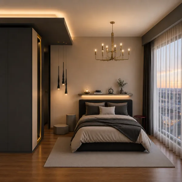 Luxury Bedroom 3D Scene