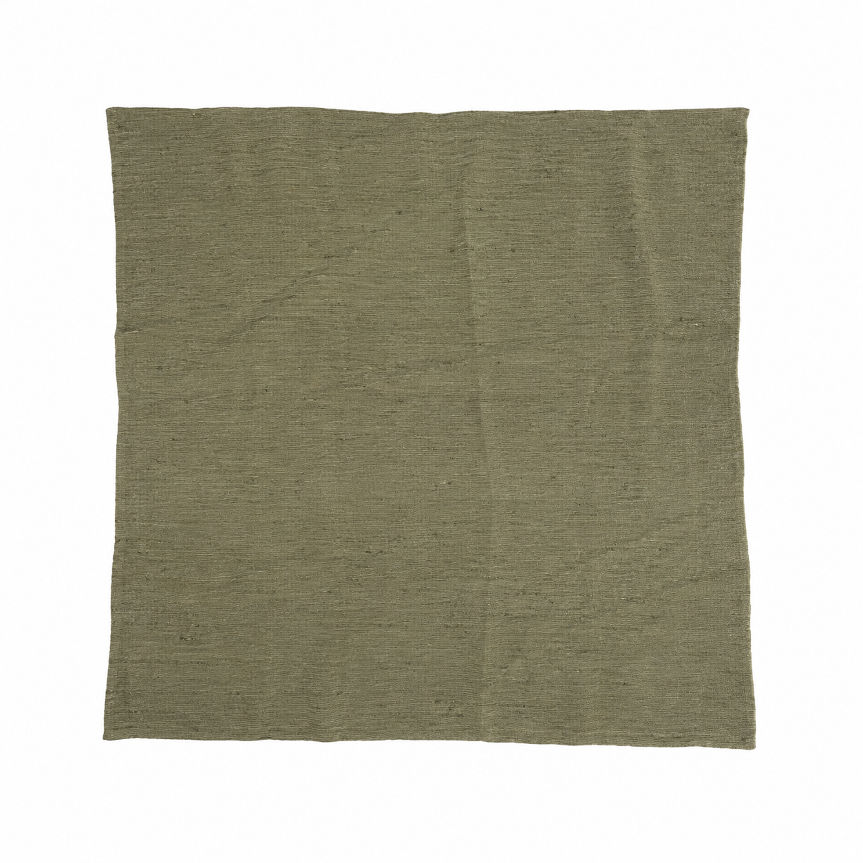 Minimalist Olive Green Rug – Subtle Linear Weave