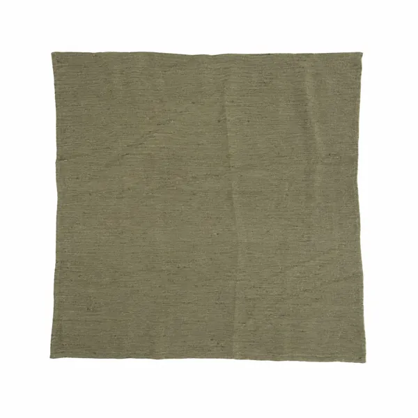 Minimalist Olive Green Rug – Subtle Linear Weave