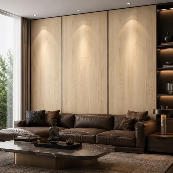 Pale Honey Straight Grain Wood Texture back