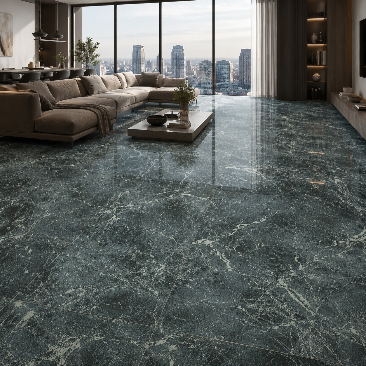 Fine White Veining Dark Gray Ceramic Texture 2