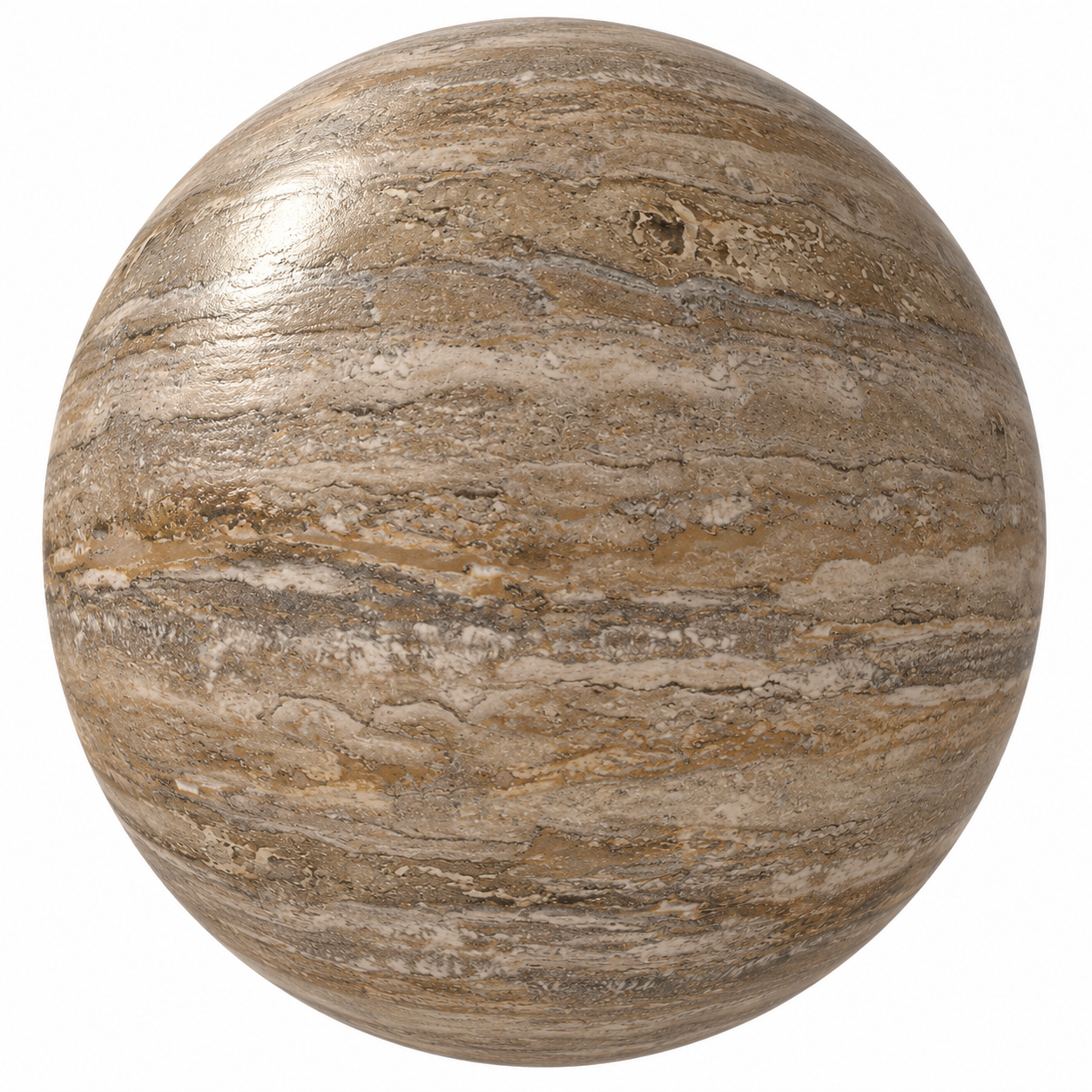 Warm Taupe Brown Layered Horizontal Travertine Texture