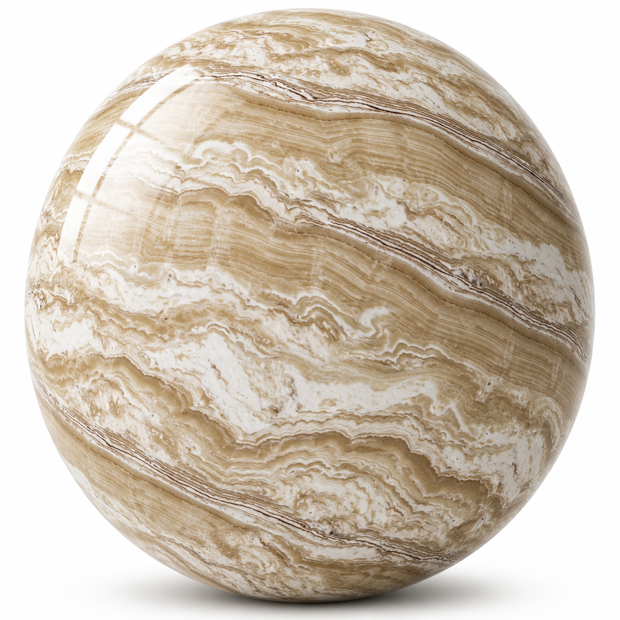 Beige Marble Texture – Ribboned Wave Veins 1