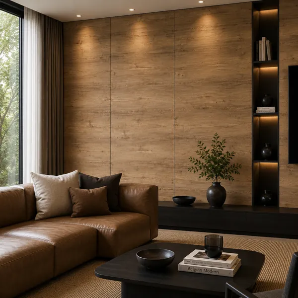 Warm Golden Brown Wood Texture – Rustic Grain back