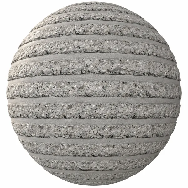 Light Grey Rough Exposed Aggregate Ribbed Concrete Texture