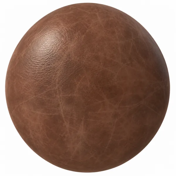 Warm Cognac Distressed Grain Leather Texture