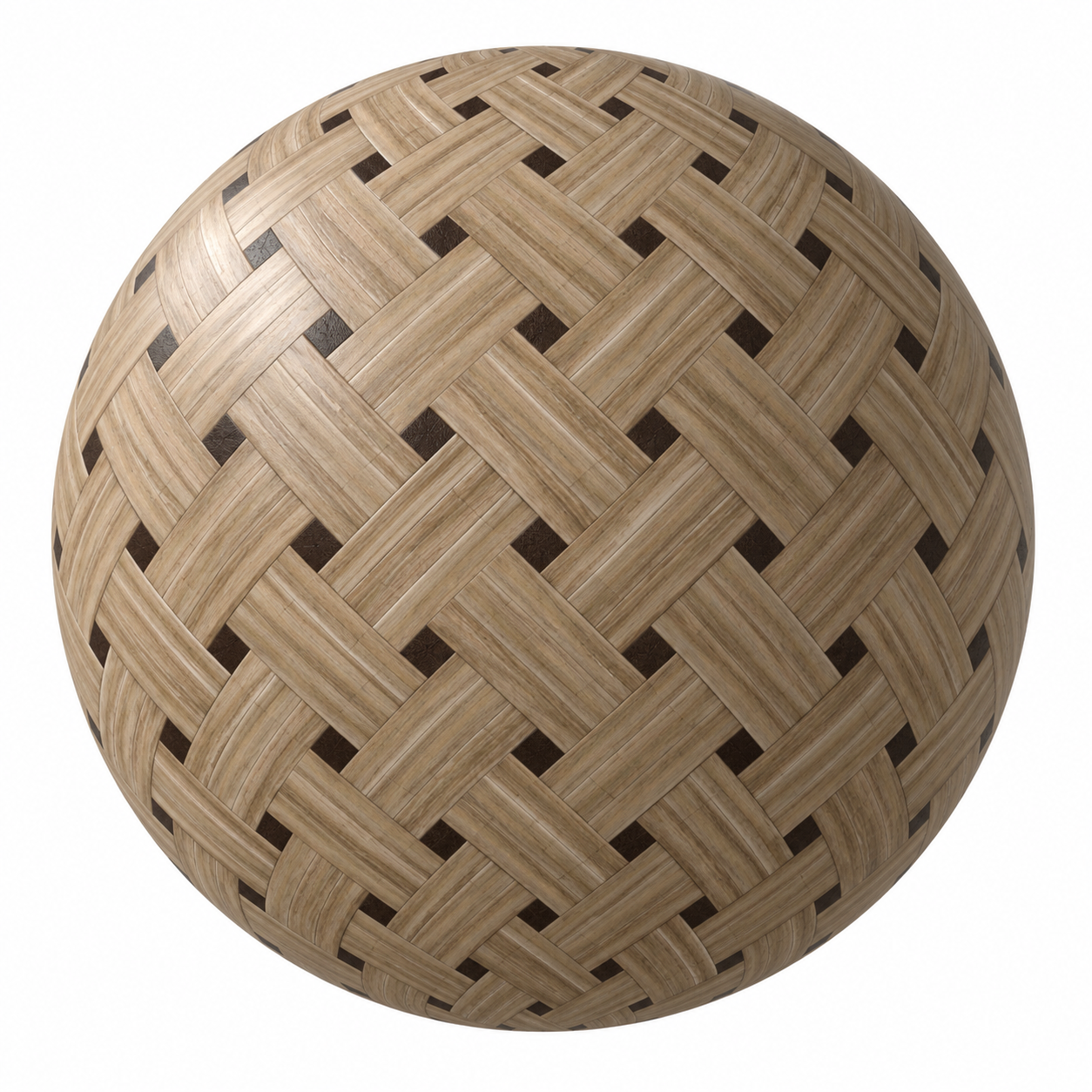 Pale Beige Oak Basket Weave Dark Inlay Parquet Texture 1