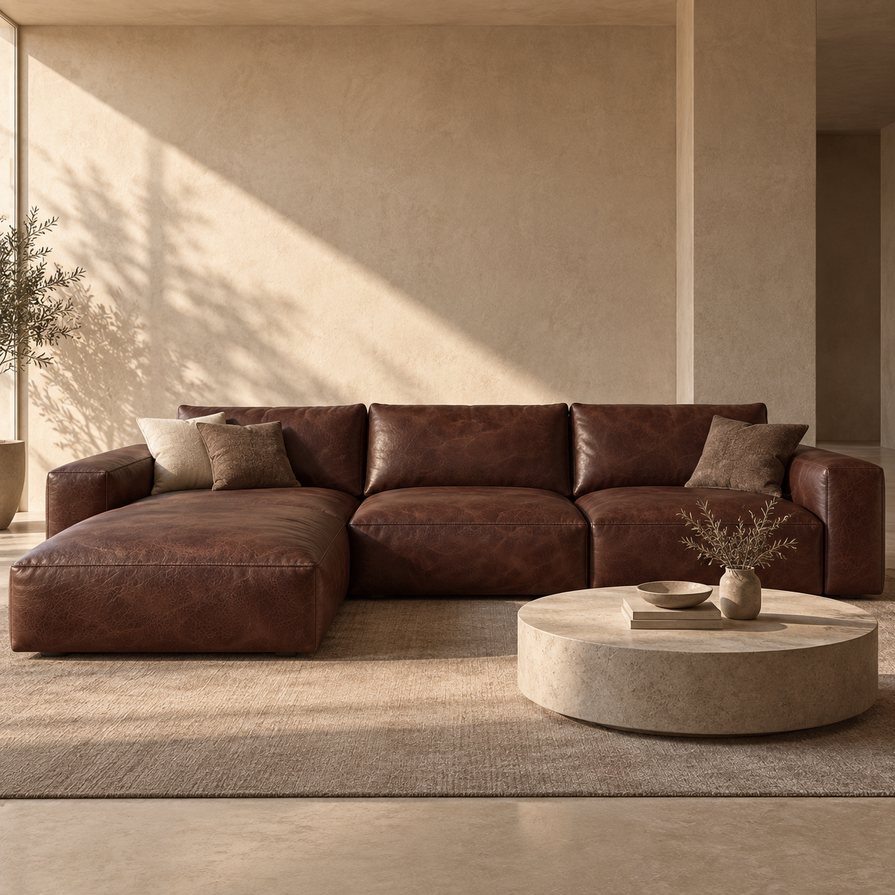 Dark Chestnut Fine Grain Leather Texture 2