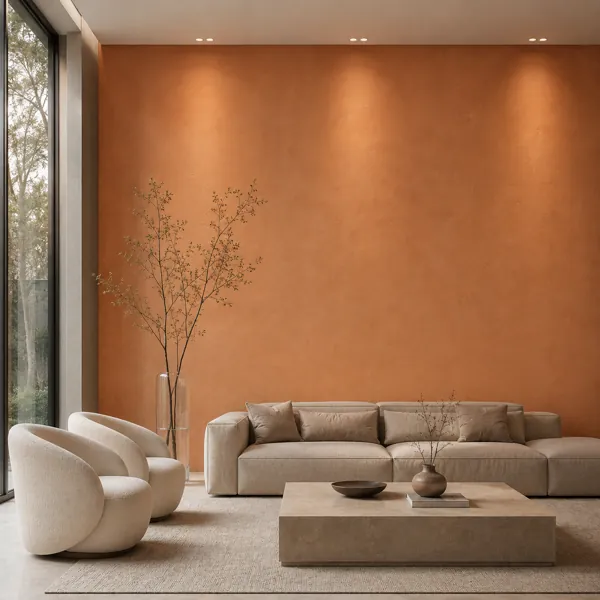 Warm Terracotta Matte Plaster Texture back