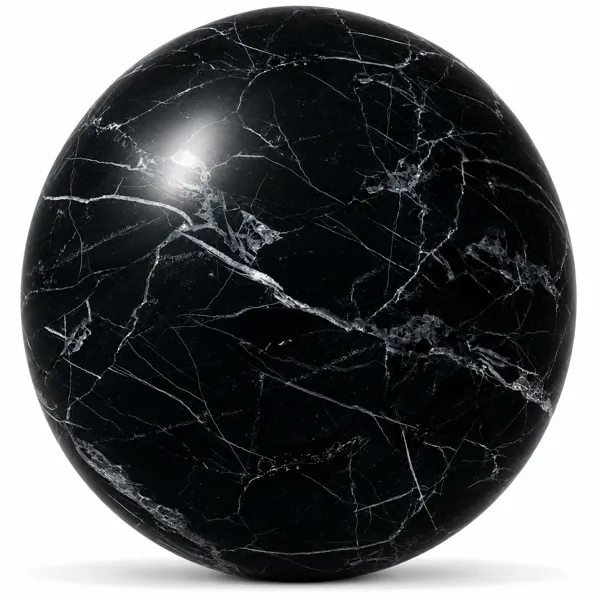Black Marble – Broad Silver White Fracture Veins