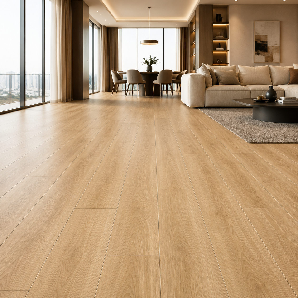Light Blonde Wood Parquet – Soft Cathedral Grain Texture 2
