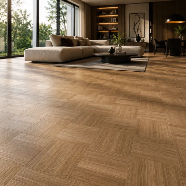 Honey Square Basketweave Wood Parquet back