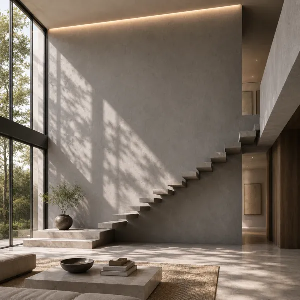 Warm Charcoal Grey Fine Grain Concrete Texture back