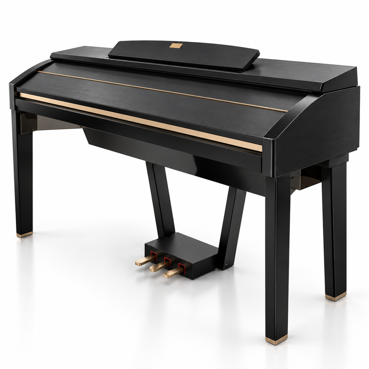 Modern Black Digital Piano 3D Model 3