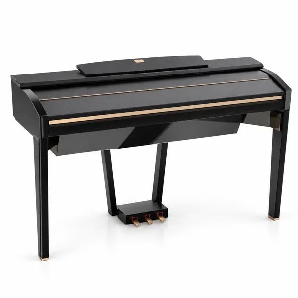 Modern Black Digital Piano 3D Model