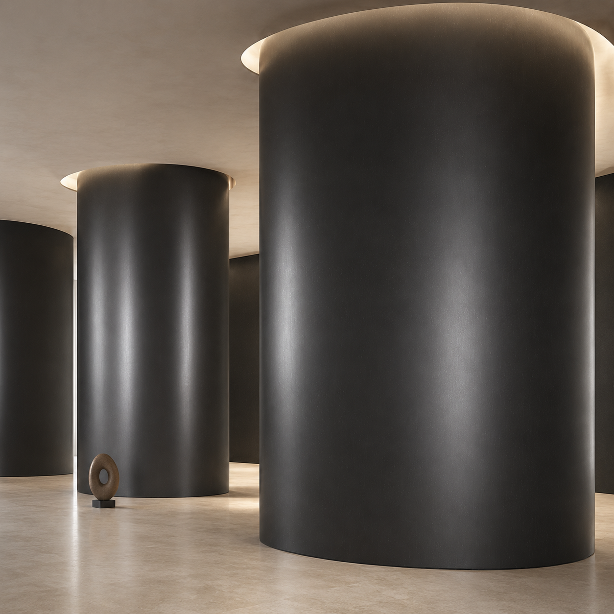 Matte Black Fine Grain Painted Metal Texture 2