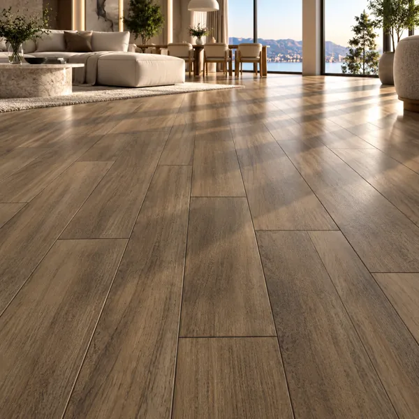 Muted Taupe Brown Narrow Plank Parquet Texture back