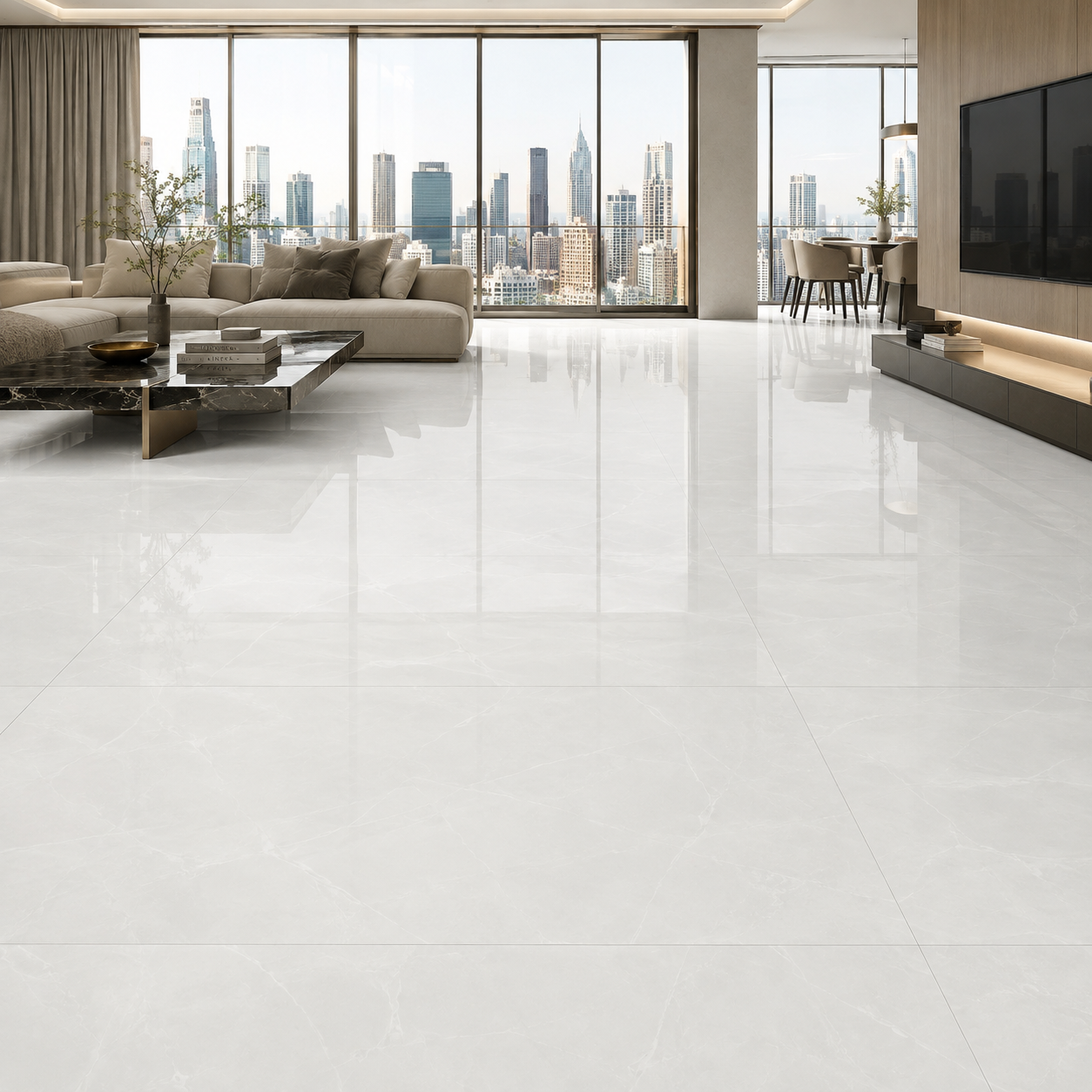 Soft Gray Vein White Ceramic Texture 2