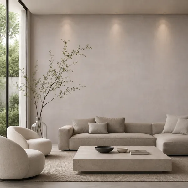Soft Greige Veiled Fine Grain Plaster Texture back