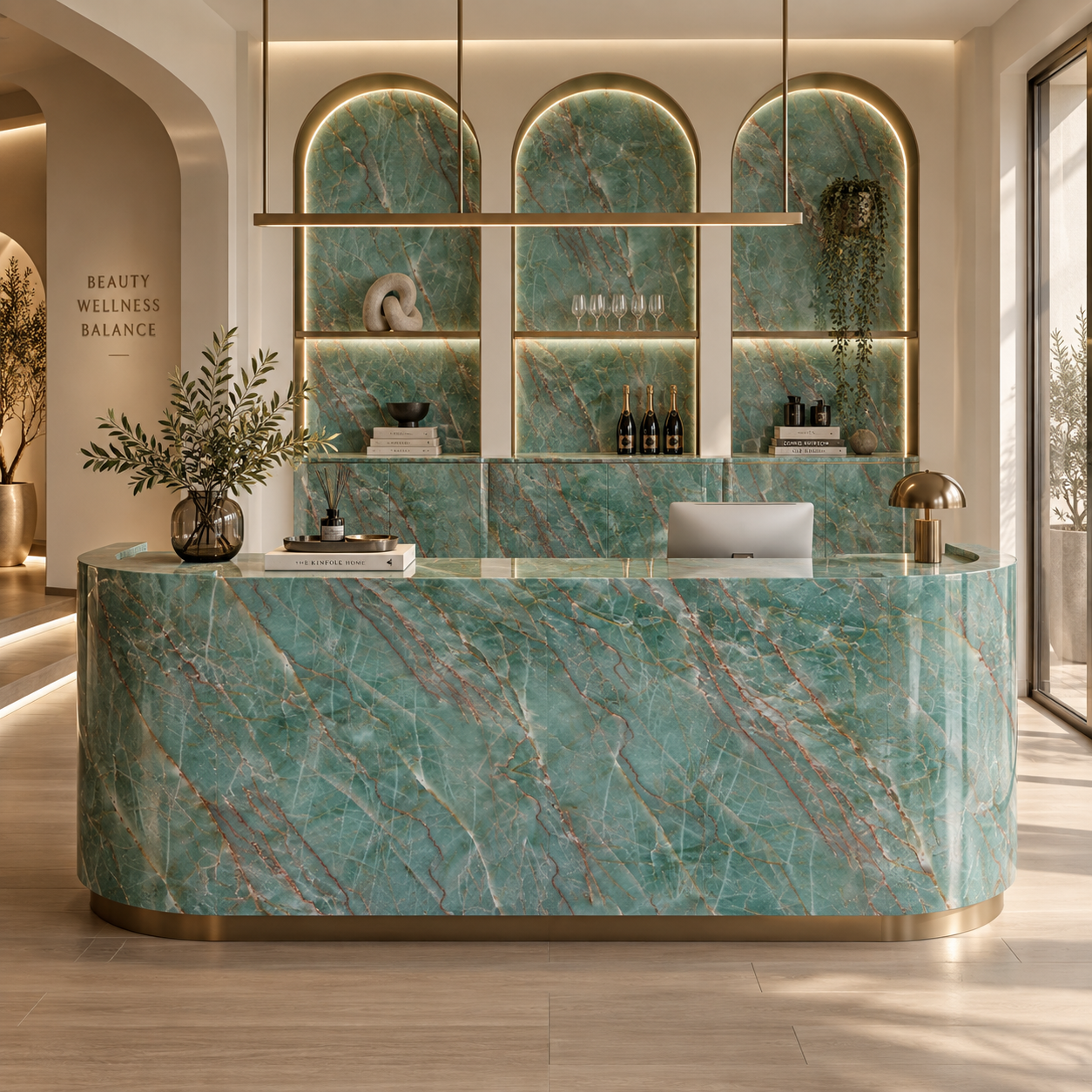 Turquoise Green Copper Vein Marble Texture 2