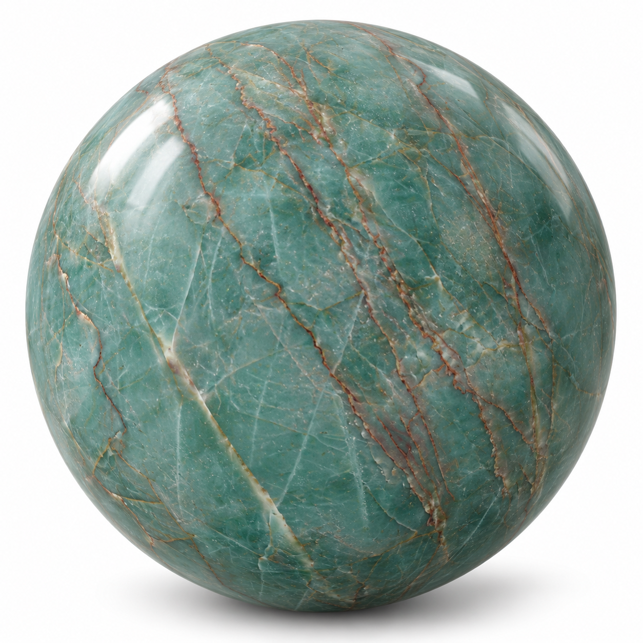 Turquoise Green Copper Vein Marble Texture