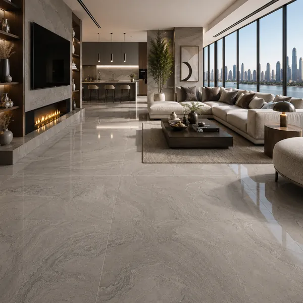 Warm Gray Ceramic Texture – Soft Flowing Veins Texture back