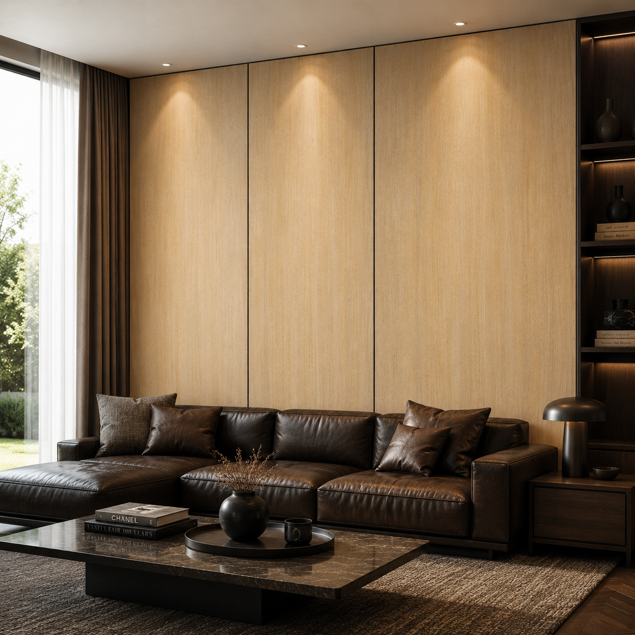 Light Golden Fine Linear Grain Wood Texture 2