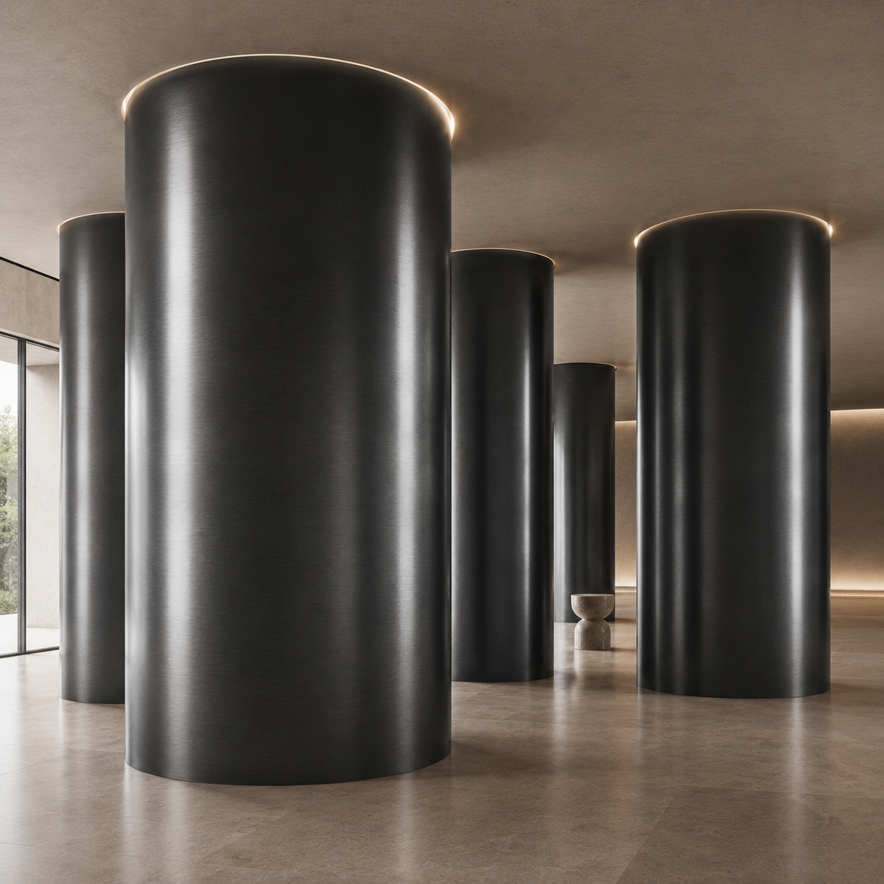 Dark Graphite Reflective Brushed Metal Texture 2