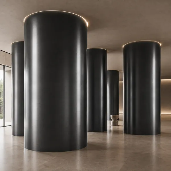 Dark Graphite Reflective Brushed Metal Texture back