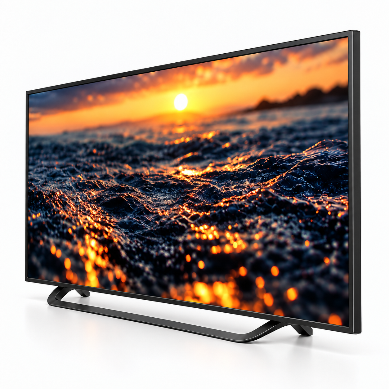 Open Frame Base Flat Screen TV 3D Model 3