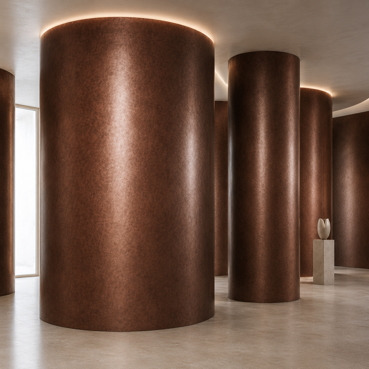 Warm Copper Brown Mottled Worn Metal Texture 2