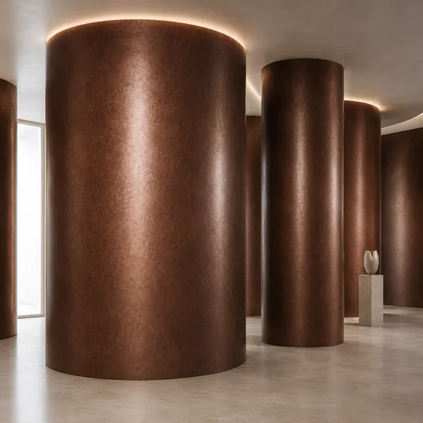 Warm Copper Brown Mottled Worn Metal Texture back