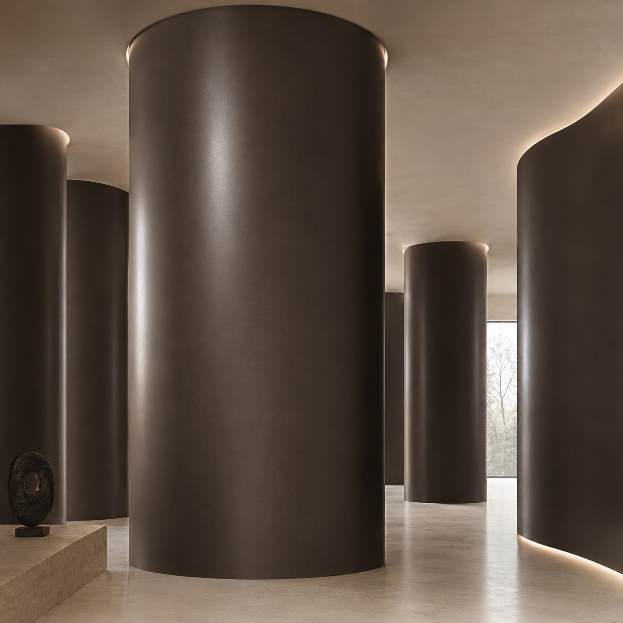 Dark Brown Satin Fine Grain Metal Texture 2