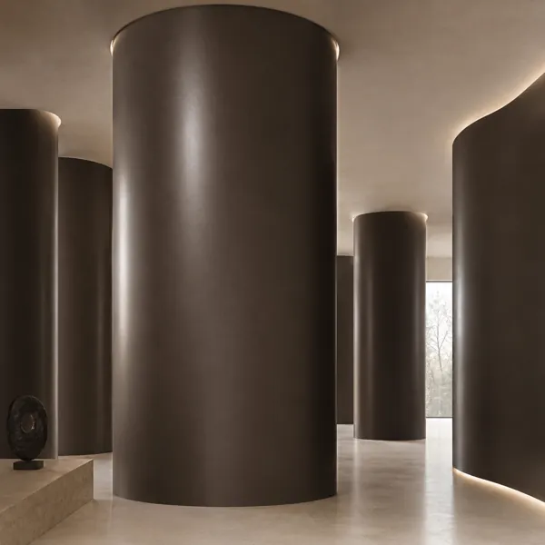 Dark Brown Satin Fine Grain Metal Texture back