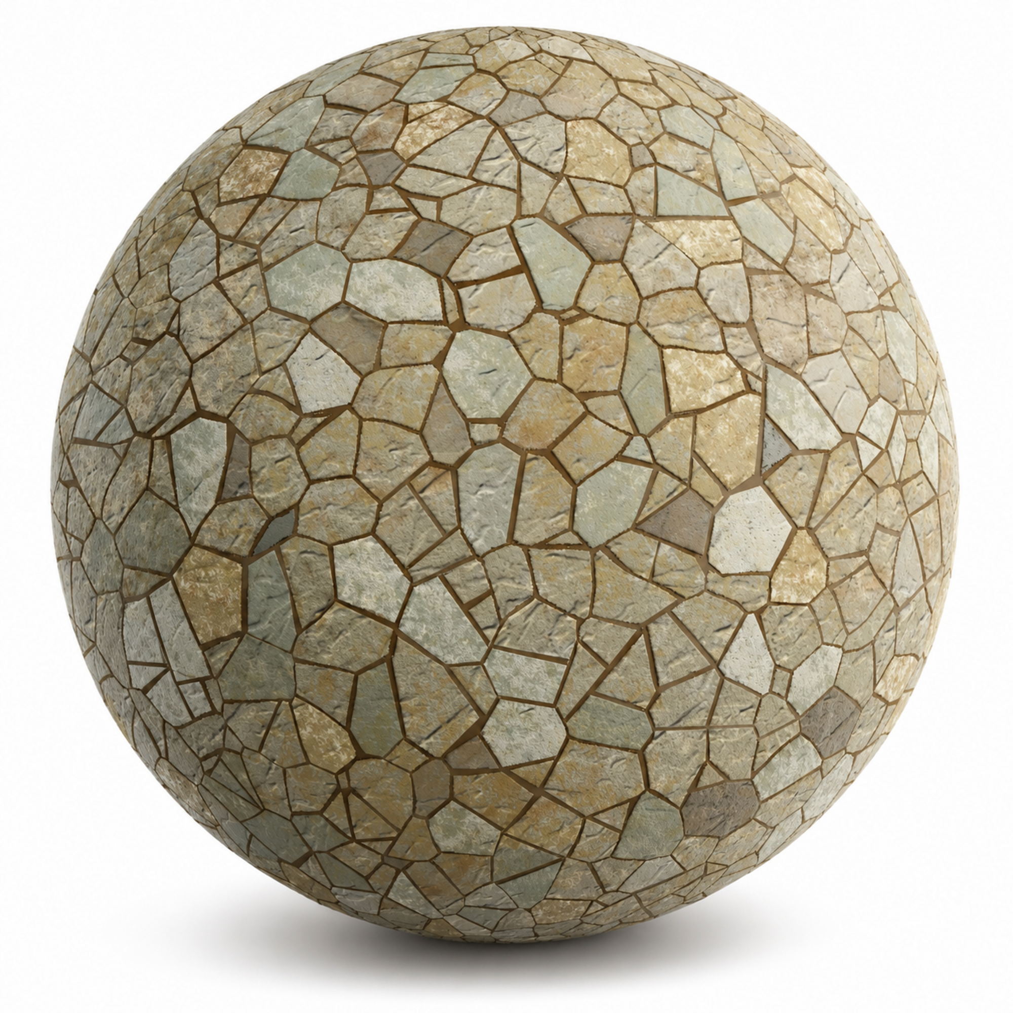 Beige Irregular Stone Mosaic Texture 1